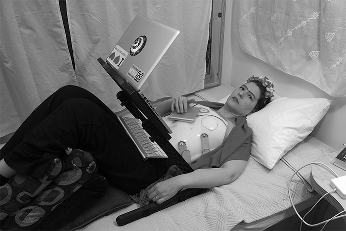 Working from bed, 2011